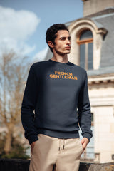 Pull sweat avec flocage marine - IZAC