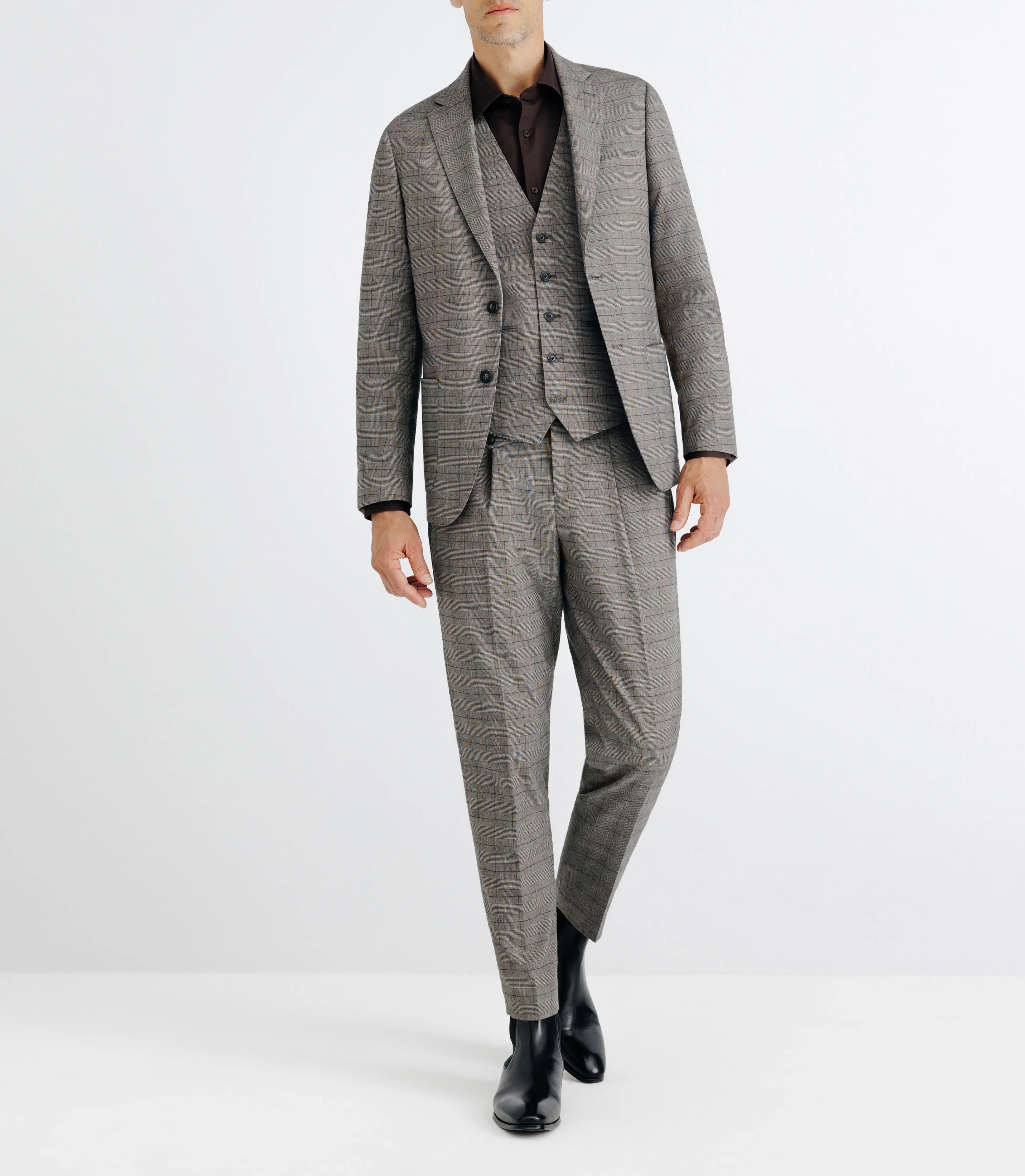 Veste ville prince de galle marron - IZAC