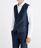 Gilet ville aspect brillant bleu - IZAC