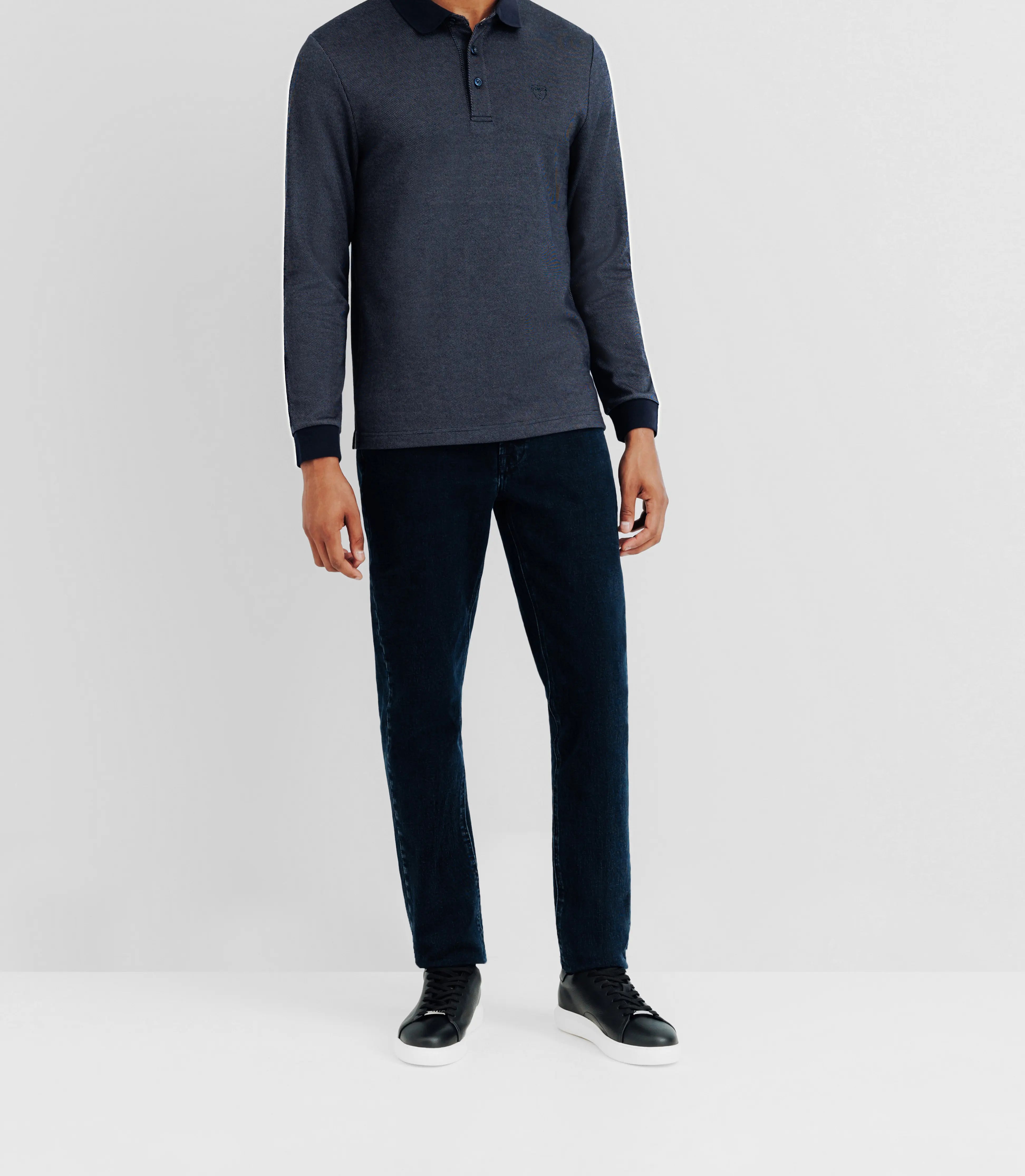Polo en maille marine - IZAC