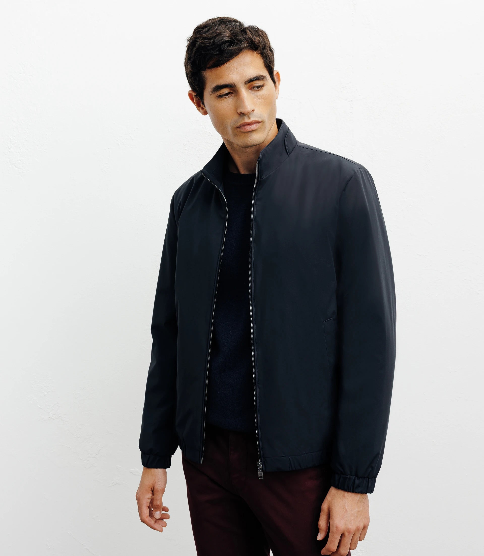 Blouson col chemise marine - IZAC