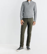 Pull coton/cachemire col zippé gris - IZAC