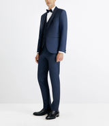 Costume col châle marine