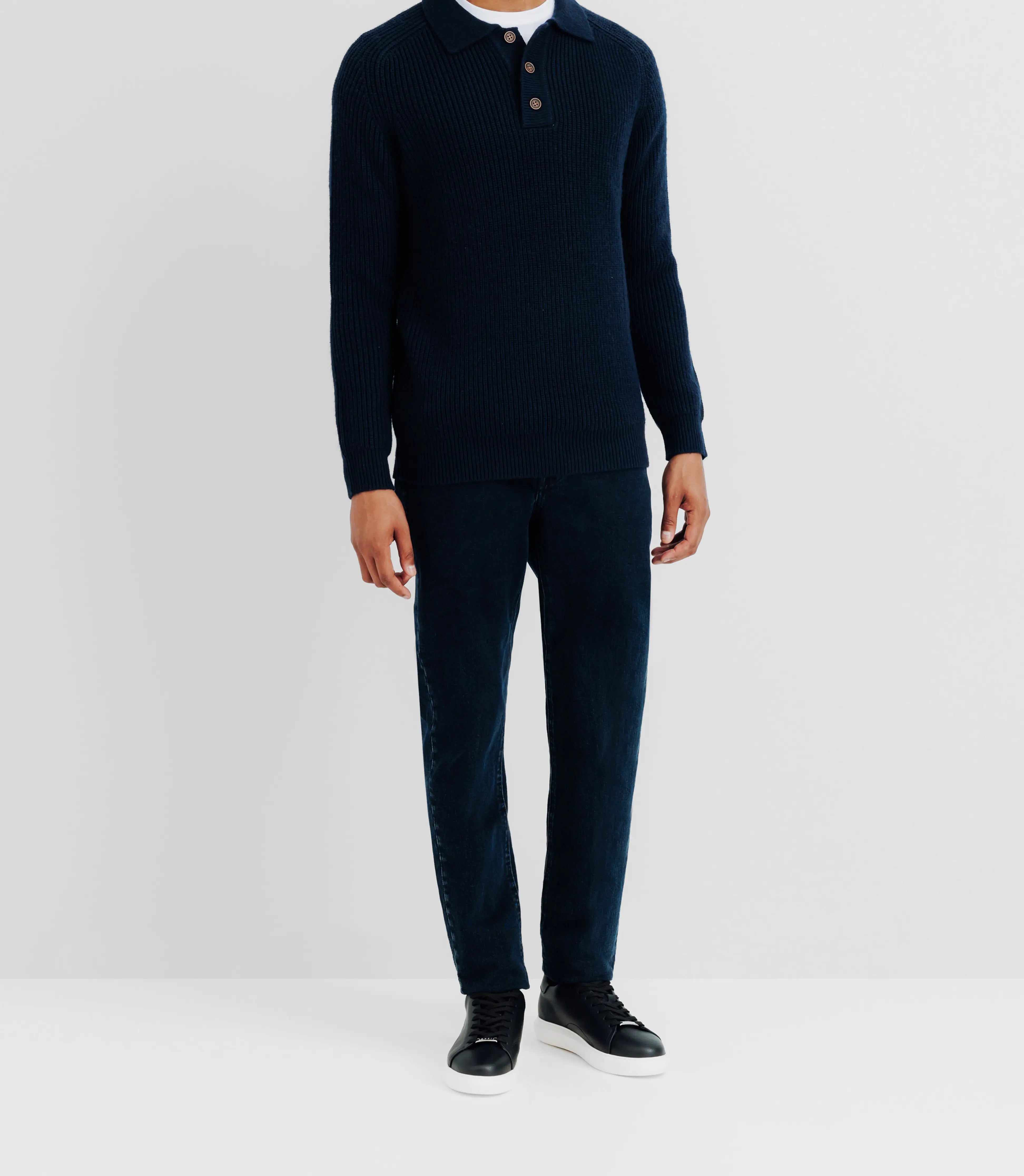 Pull col polo marine - IZAC