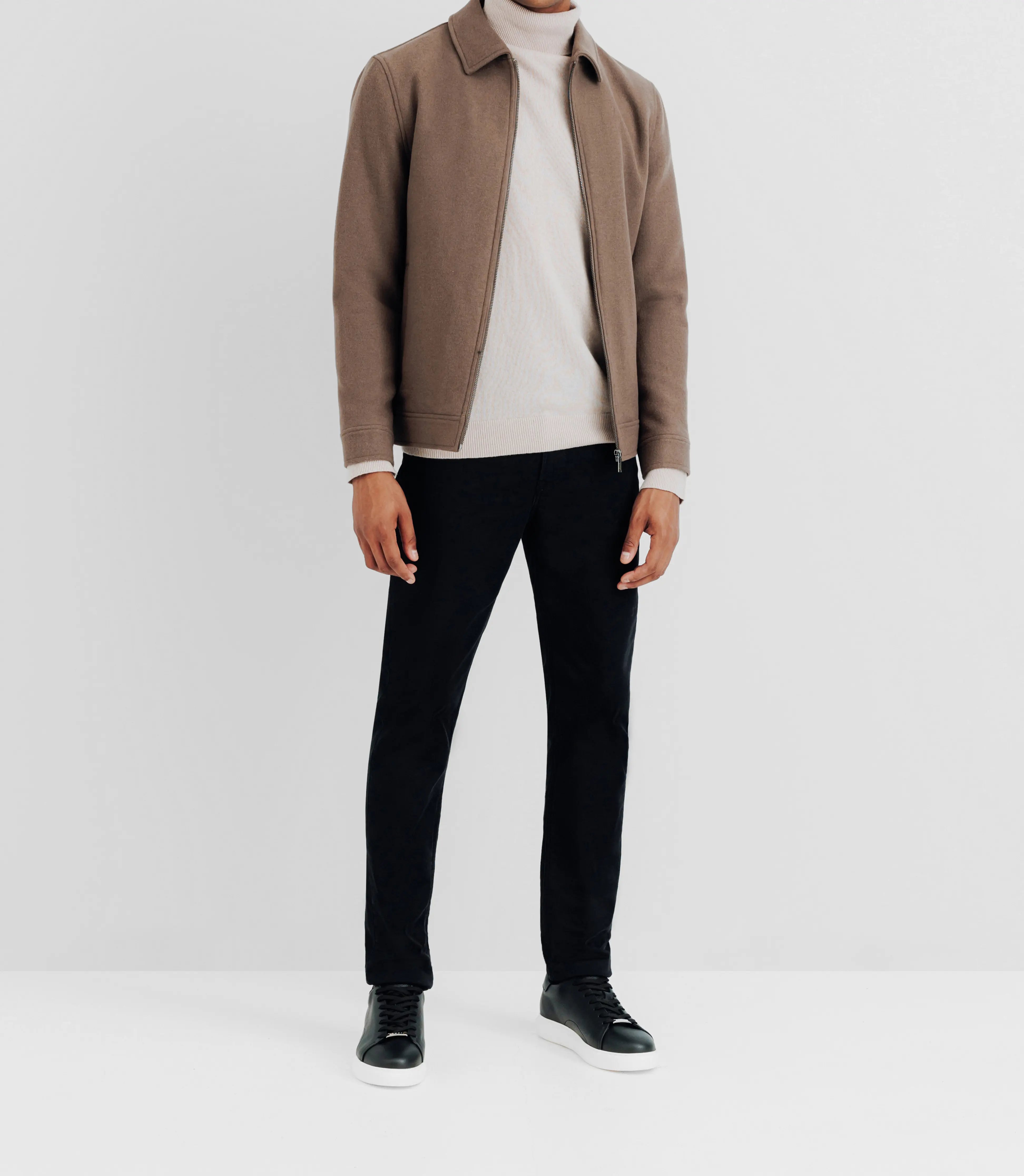 Blouson en laine taupe - IZAC