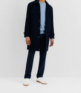 Manteau long droit marine - IZAC