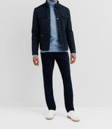 Blouson déperlant col montant marine - IZAC