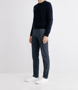 Pull col rond 100% cachemire marine - IZAC