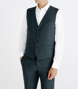 Gilet ville aspect brillant vert foncé - IZAC