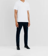 T-shirt col V blanc