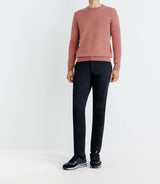 Pull col rond 100% cachemire rose - IZAC