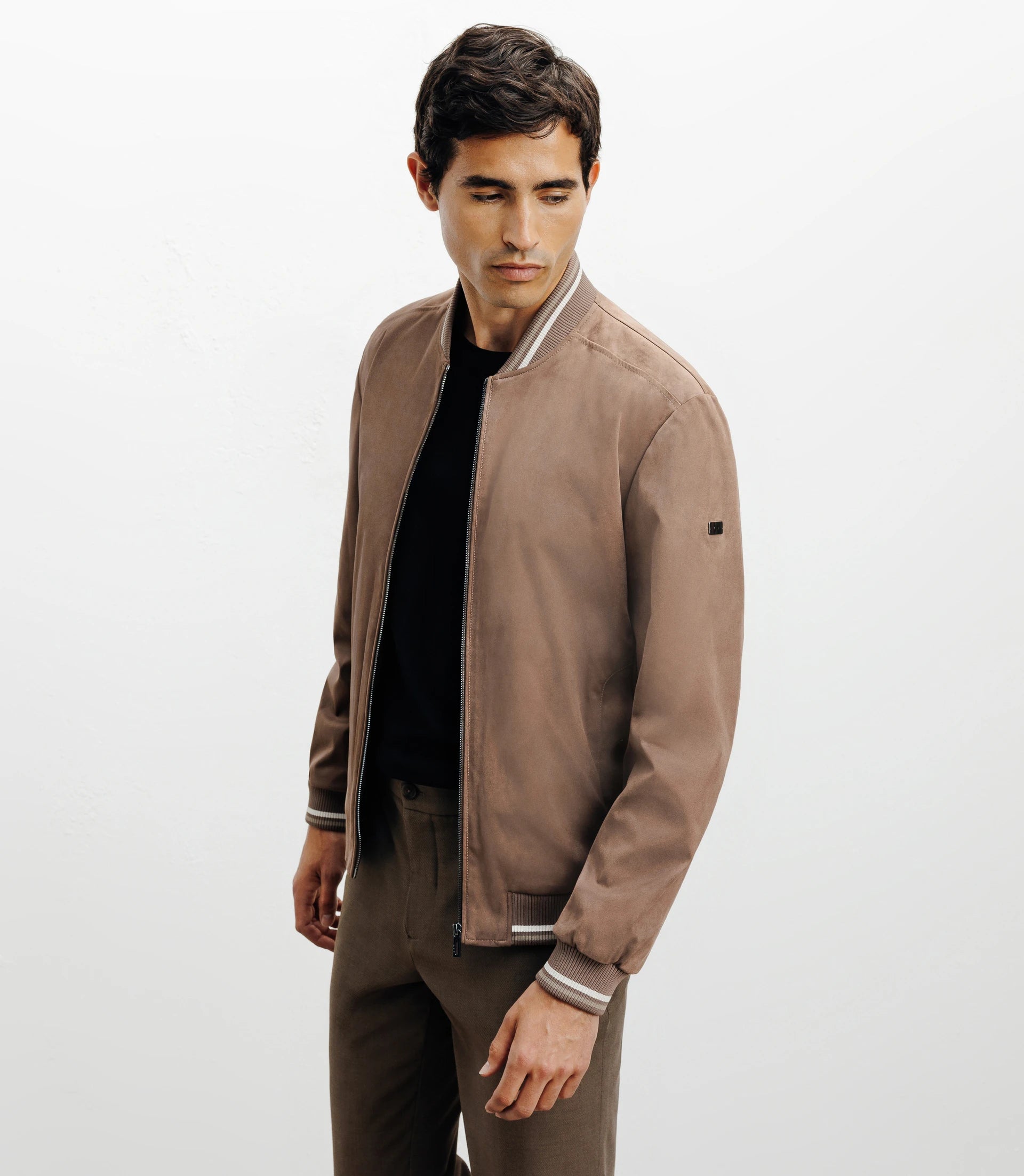 Blouson col teddy taupe - IZAC