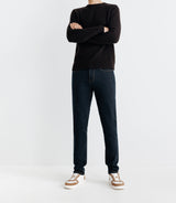 Pull lambswool col rond marron - IZAC