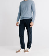 Pull col rond 100% cachemire indigo - IZAC