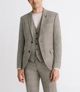 Veste ville séparable à carreaux beige - IZAC