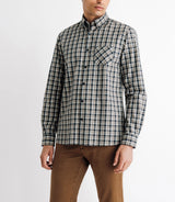 Chemise à petits carreaux beige - IZAC