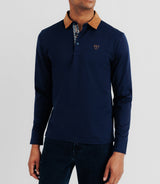 Polo col suède marine - IZAC