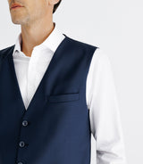 Gilet ville aspect brillant bleu - IZAC