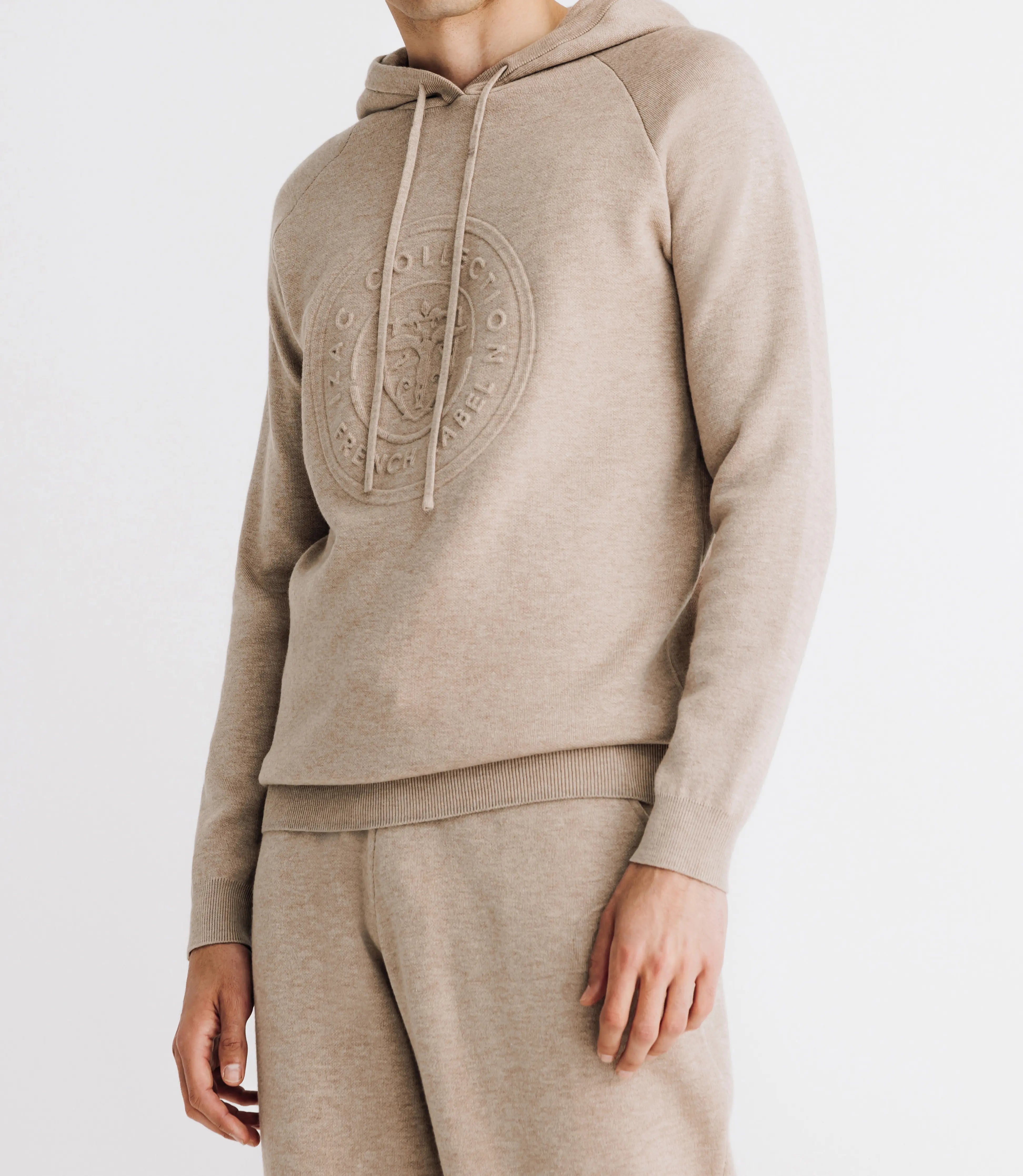 Pull à capuche beige - IZAC