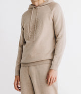 Pull à capuche beige - IZAC