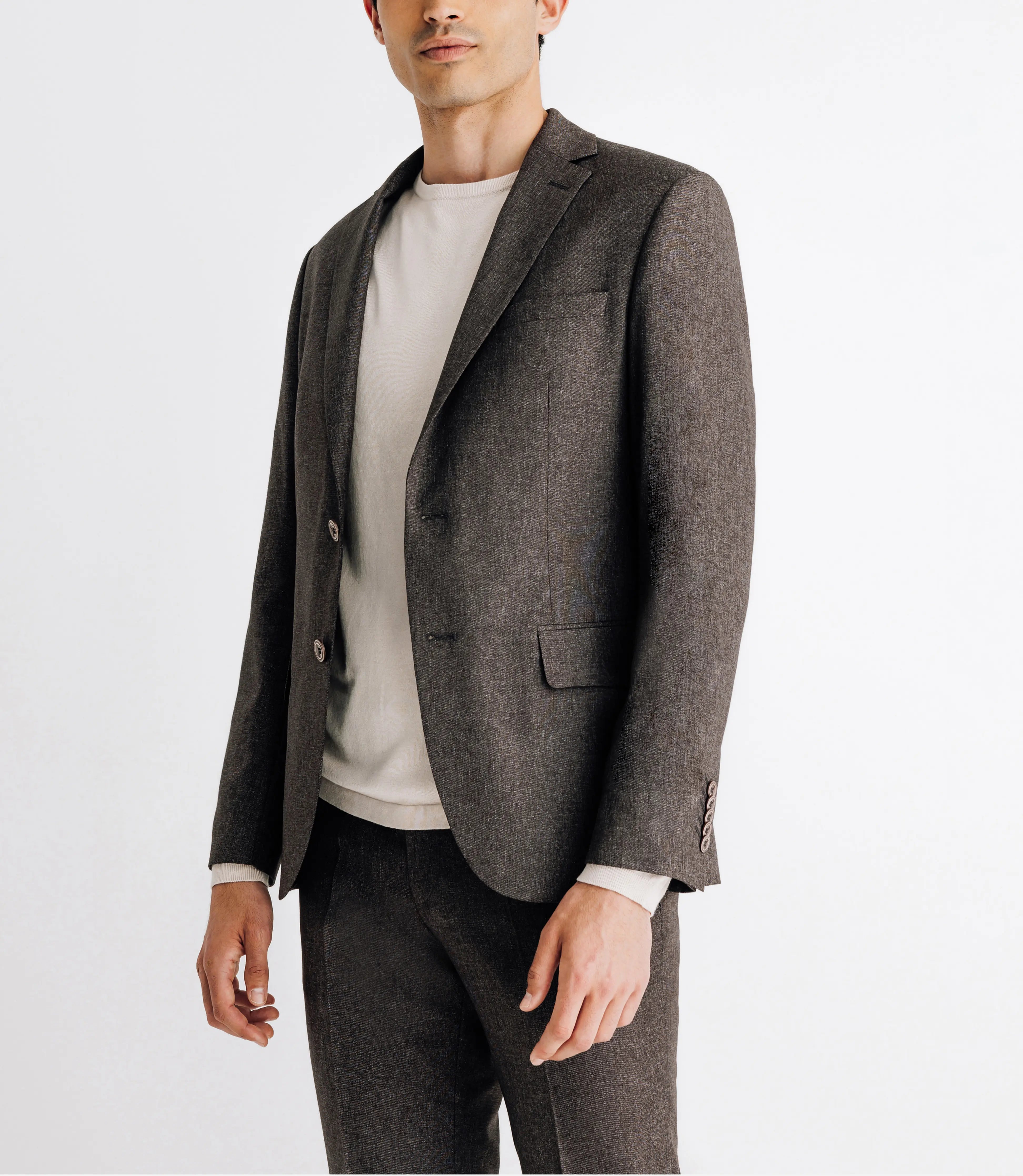 Costume avec boutons marron - IZAC