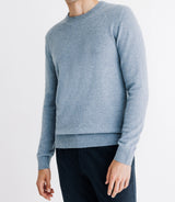 Pull col rond 100% cachemire indigo - IZAC
