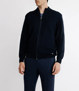 Pull gilet col montant marine - IZAC