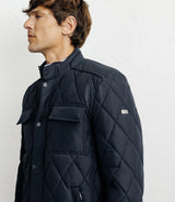 Blouson col chemise marine - IZAC