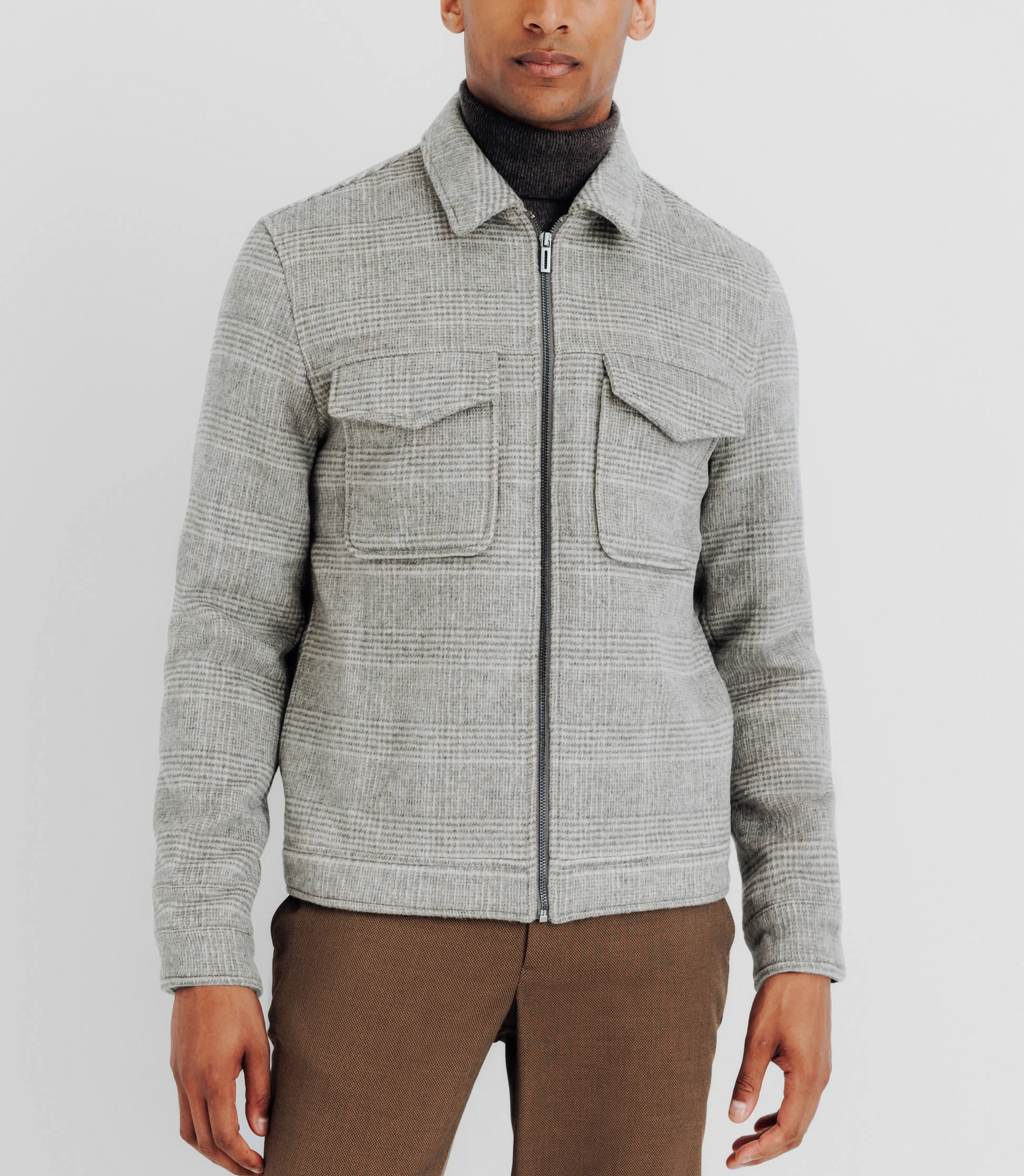 Blouson en laine gris - IZAC