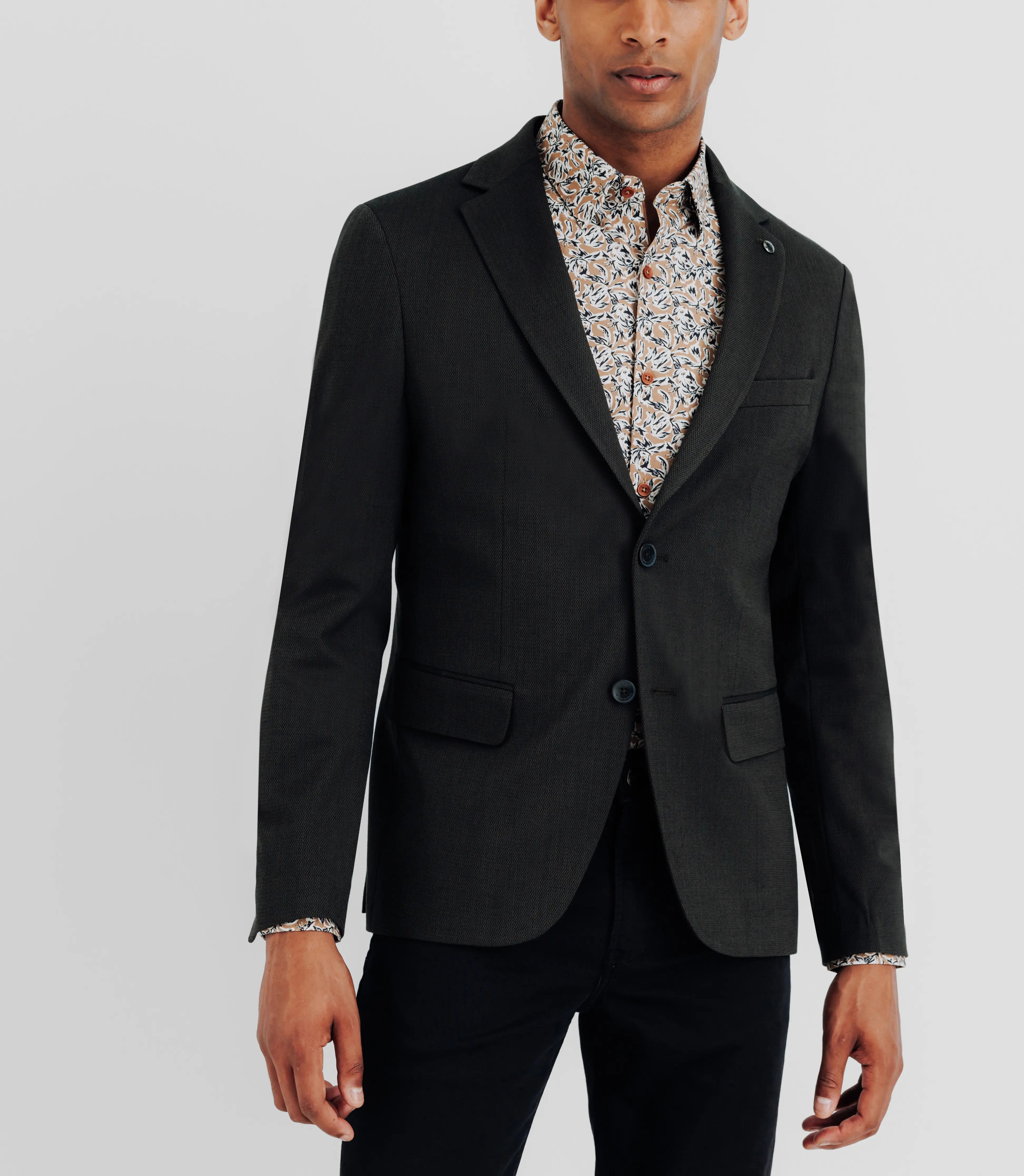 Veste casual 2 boutons kaki - IZAC