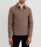 Blouson en laine taupe - IZAC