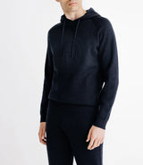 Pull à capuche marine - IZAC