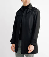 Trench droit matelassé noir - IZAC