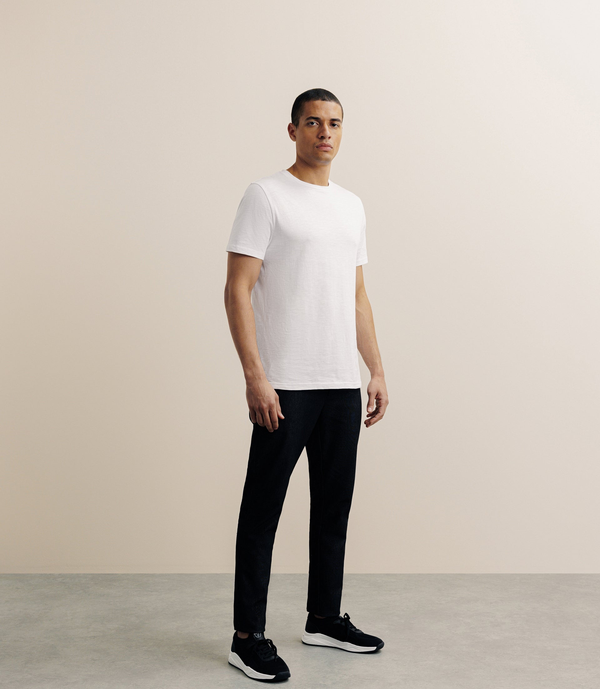 T-shirt col rond blanc - IZAC
