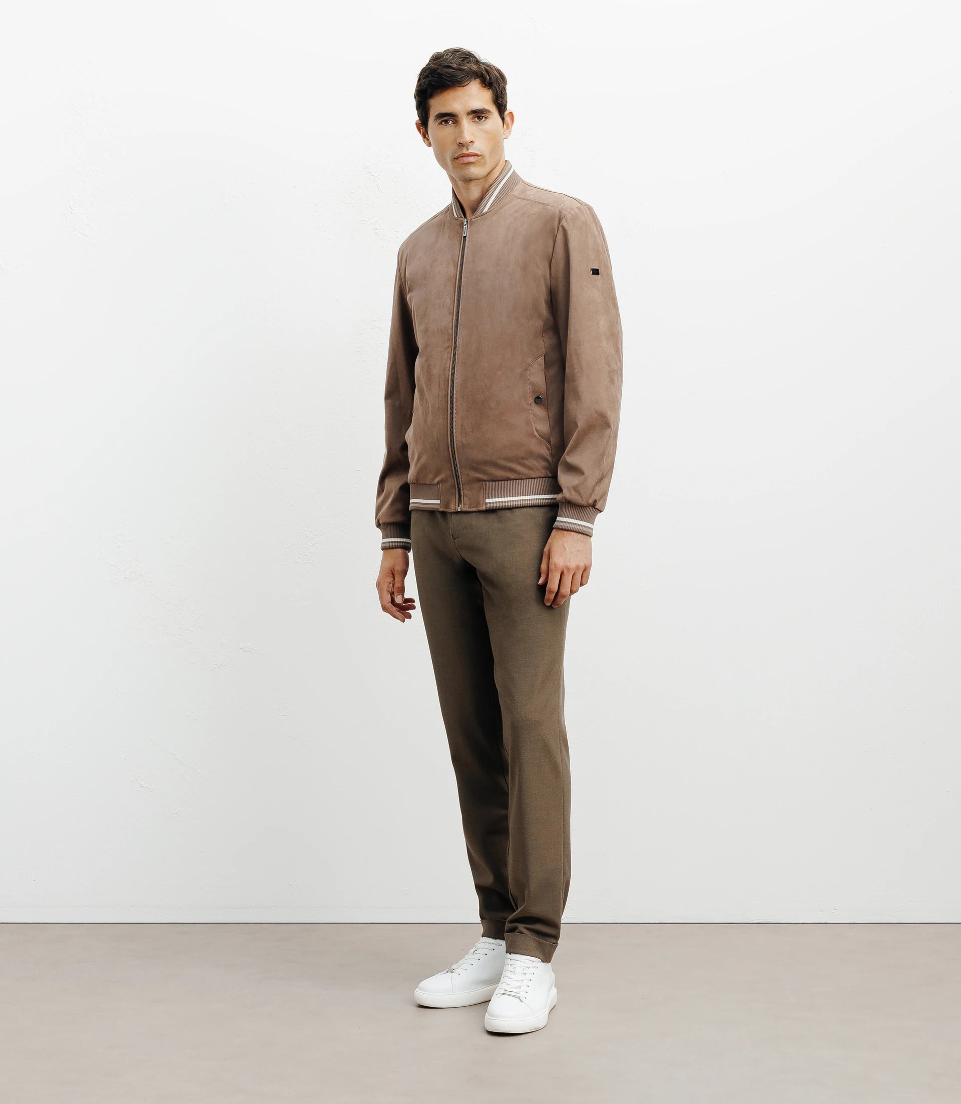 Blouson col teddy taupe - IZAC