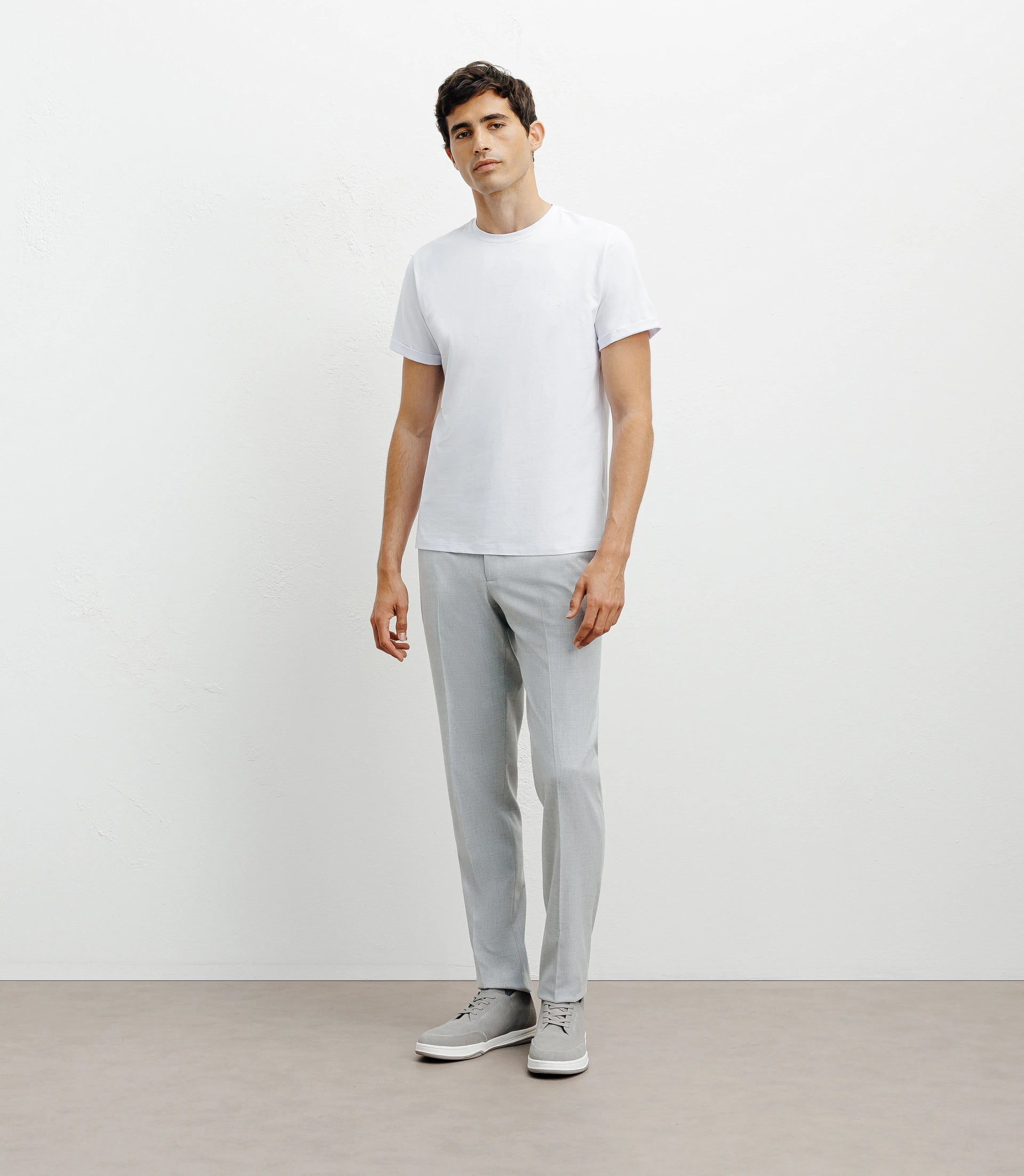 T-shirt col rond blanc - IZAC