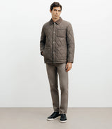 Blouson col chemise taupe - IZAC