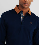 Polo col suède marine - IZAC