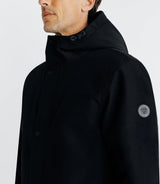 Parka à capuche noire - IZAC
