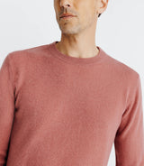 Pull col rond 100% cachemire rose - IZAC