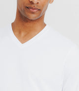 T-shirt col V blanc
