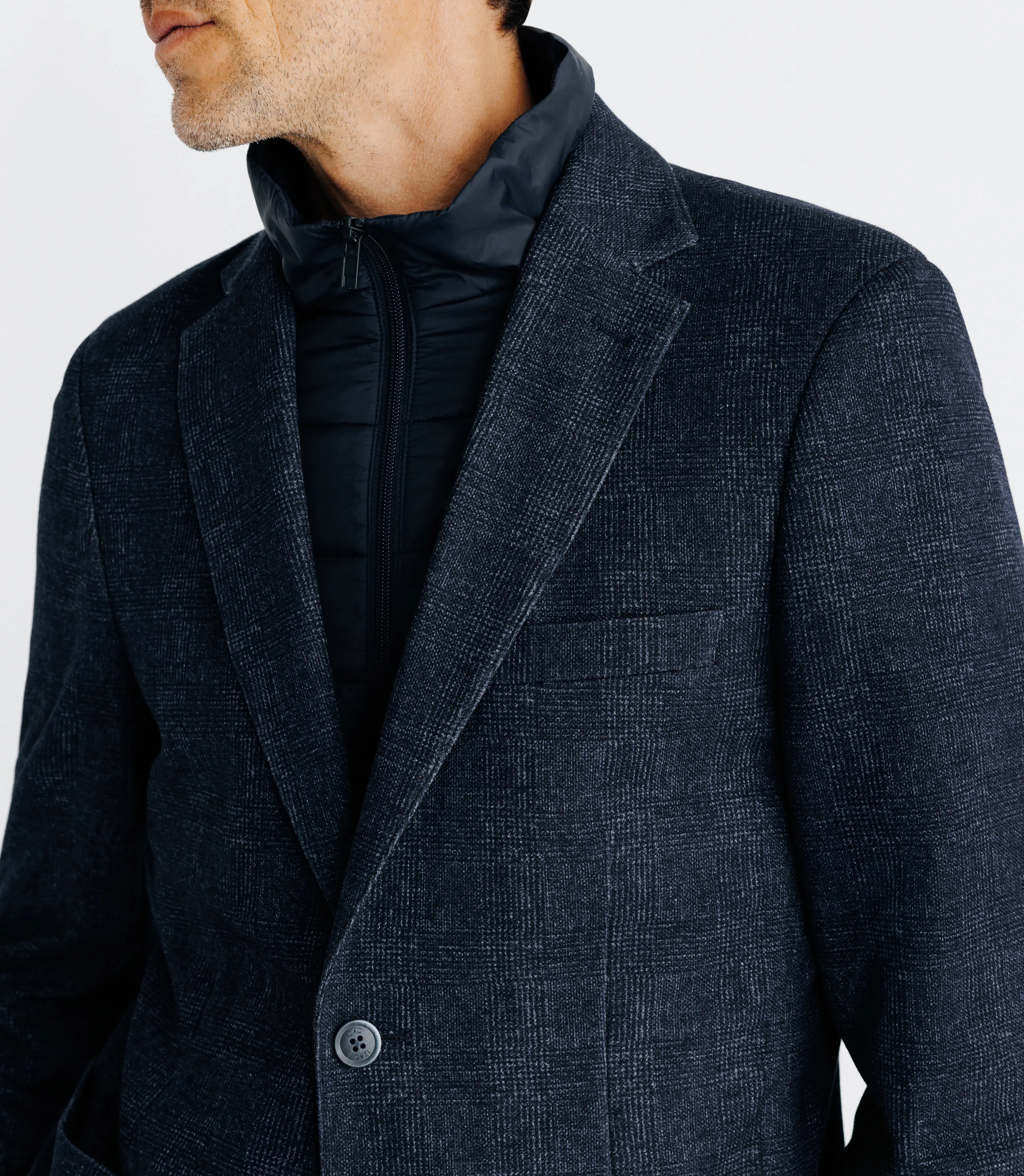 Veste casual en maille marine - IZAC
