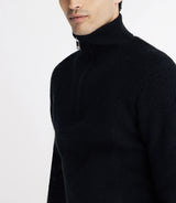 Pull lambswool col camionneur noir - IZAC