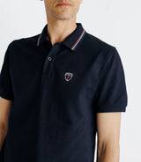 Polo piqué boutonné marine - IZAC