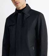 Trench droit matelassé noir - IZAC
