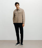 Blouson col chemise beige - IZAC