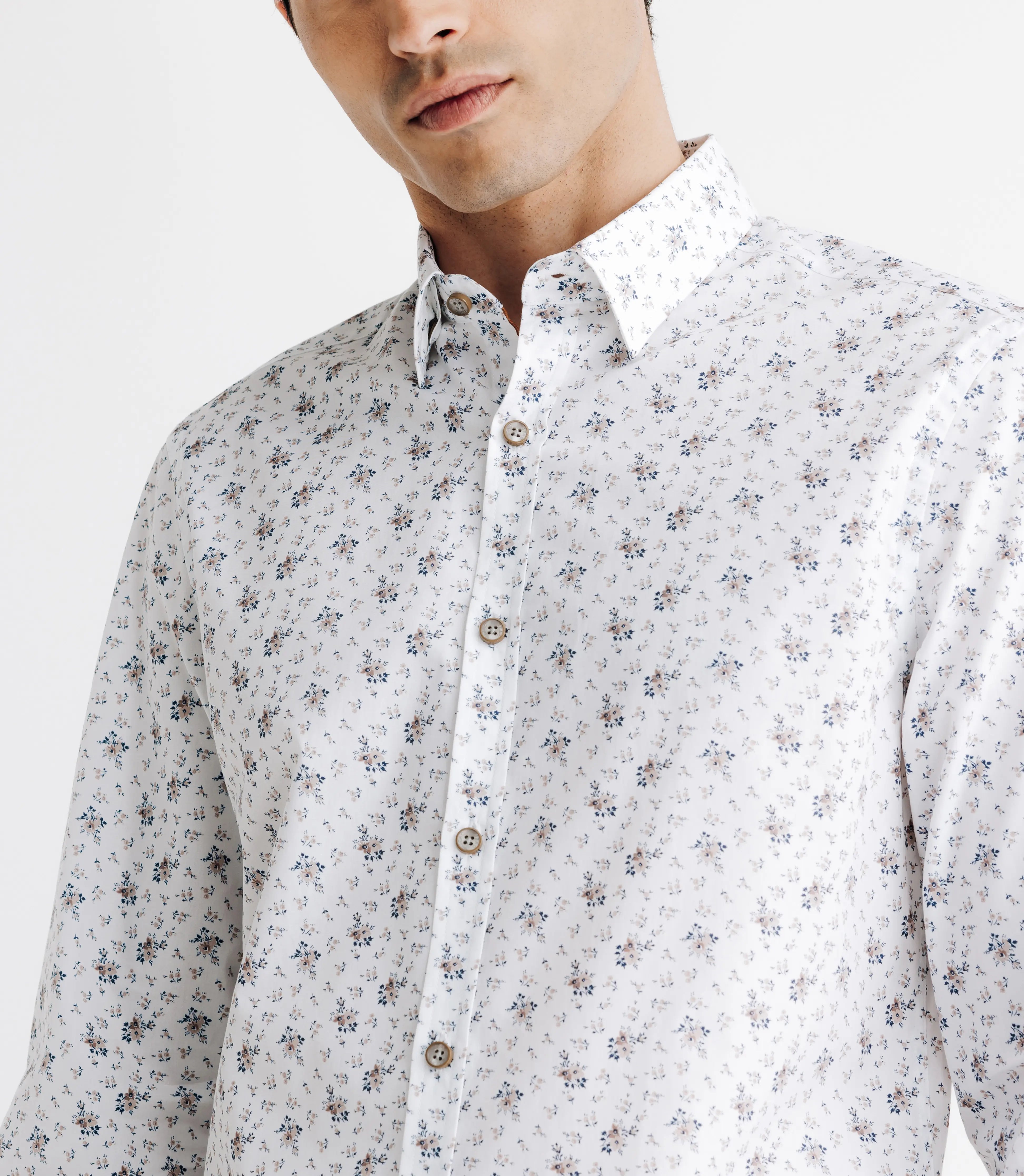Chemise manches longues avec imprimé floral - IZAC