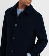 Manteau long droit marine - IZAC