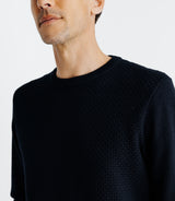 Pull col rond marine - IZAC