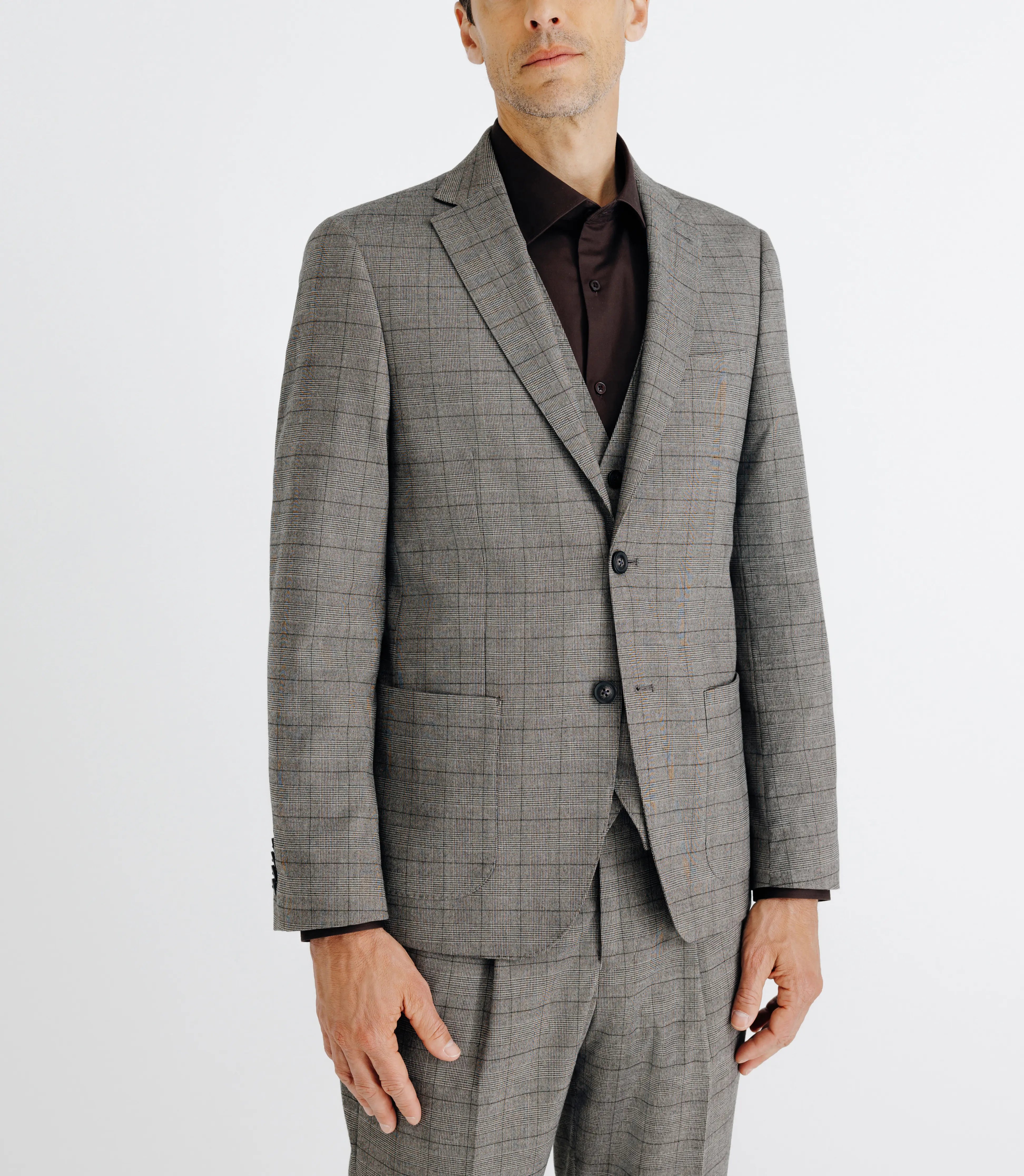 Veste ville prince de galle marron - IZAC
